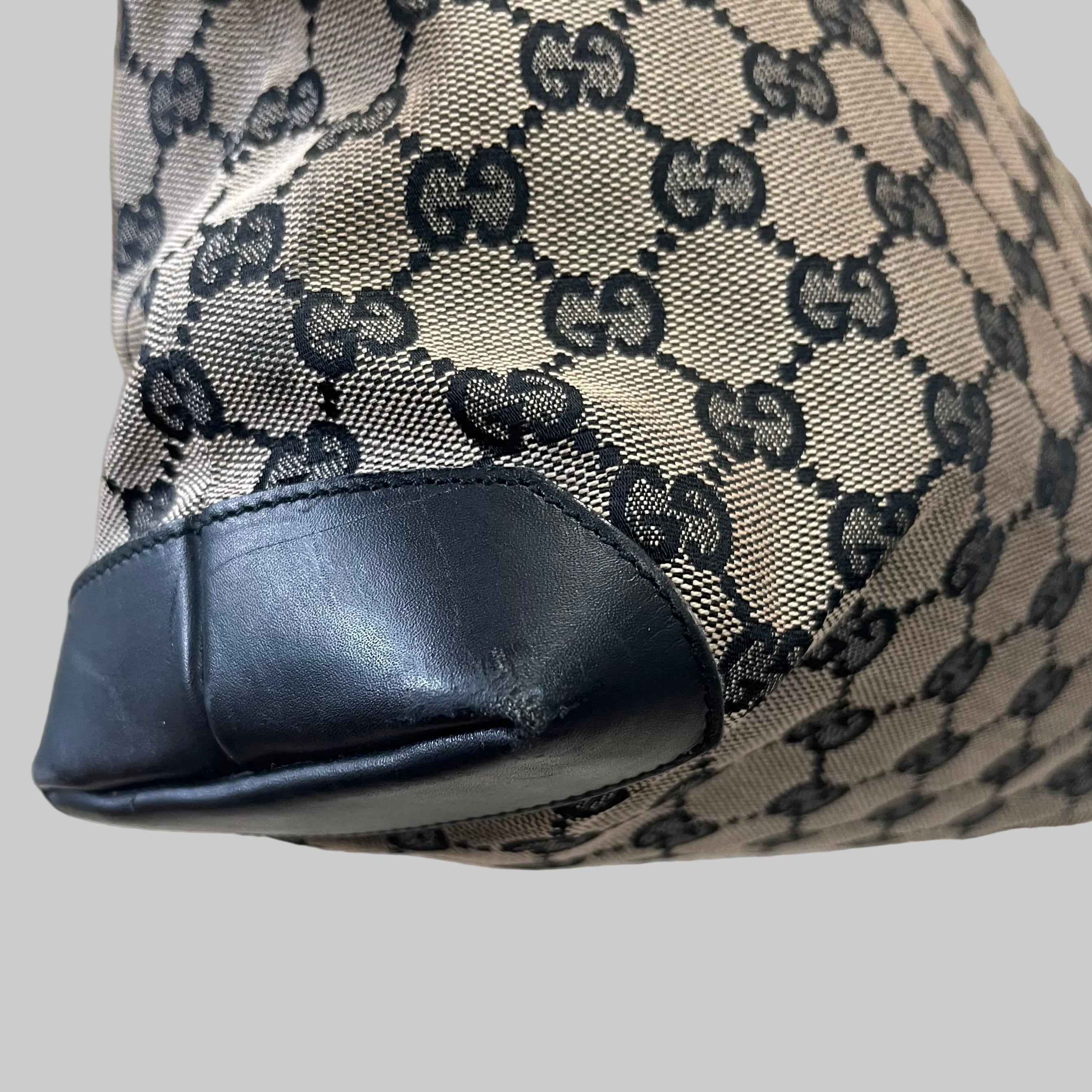 Gucci black GG logo small tote