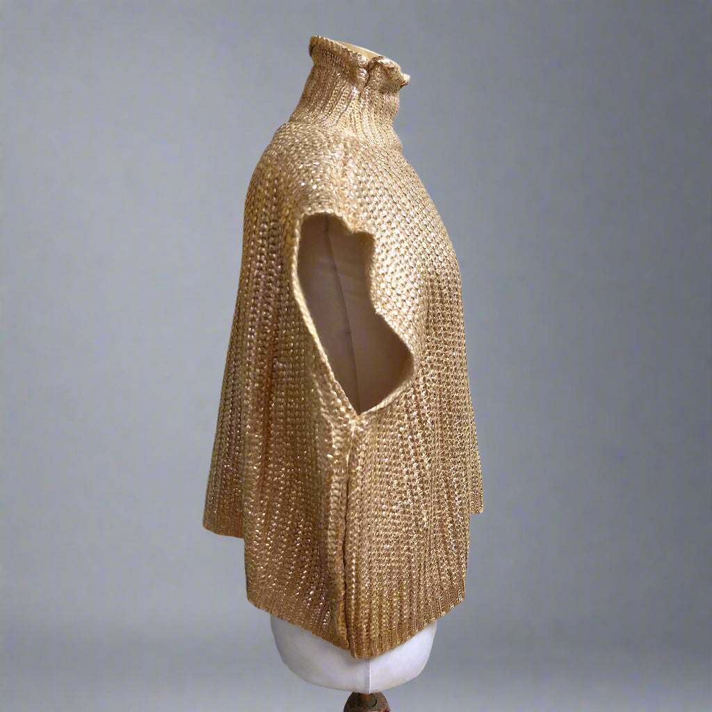 Style U rose gold metallic sweater, size M