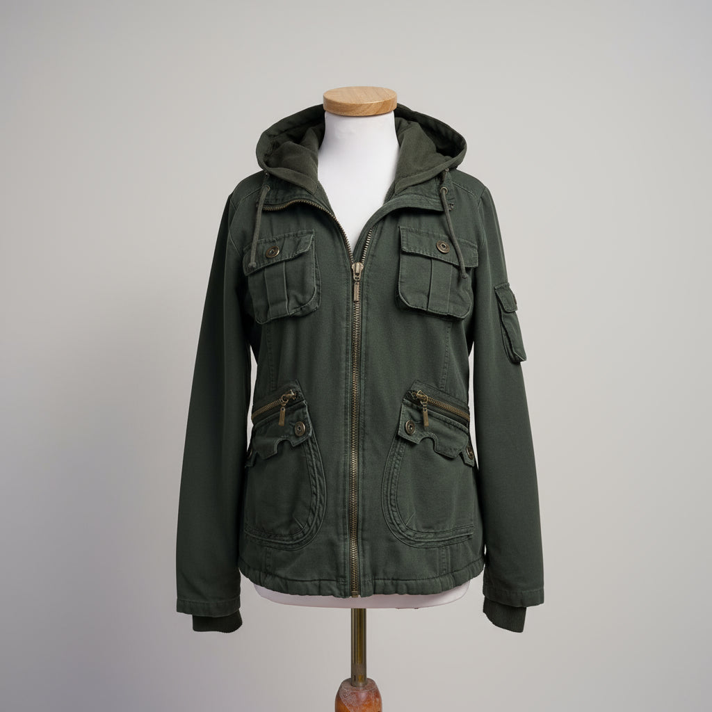 Jack olive green jacket, size L