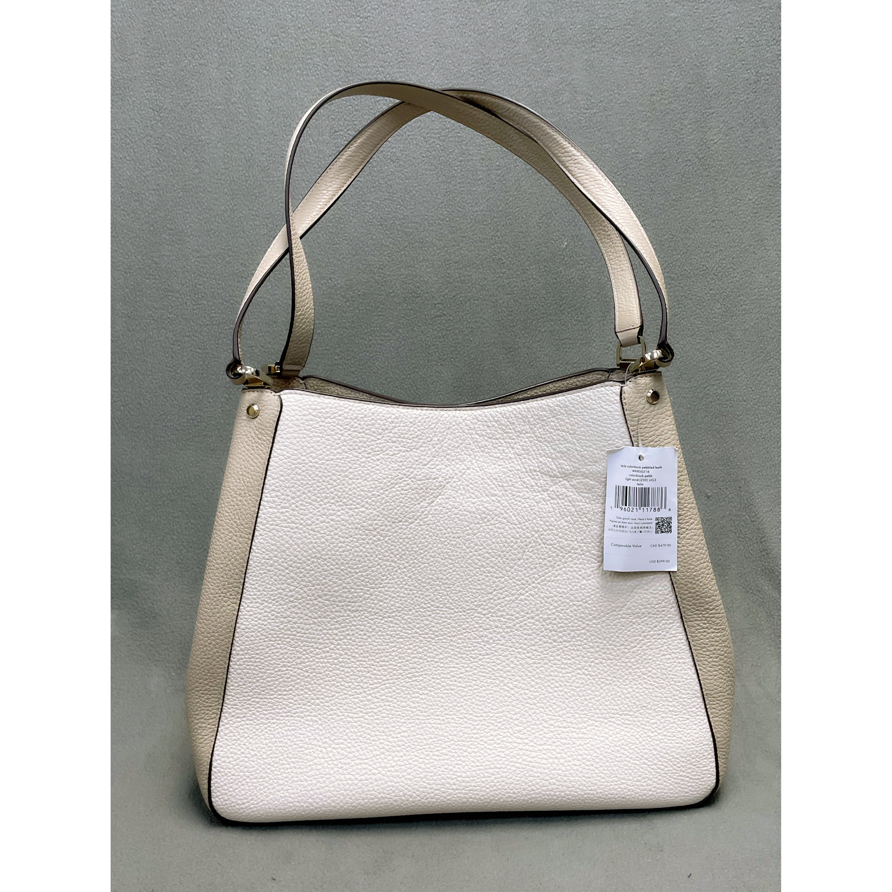 Kate Spade cream and beige Leila handbag, NEW WITH TAGS!