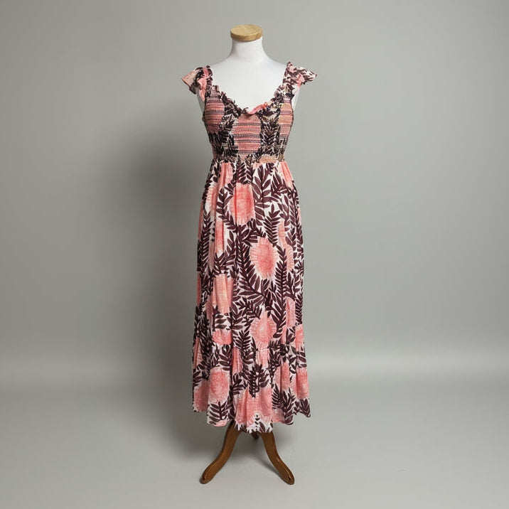 Cecila Pettersson purple and pink floral dress, size XS