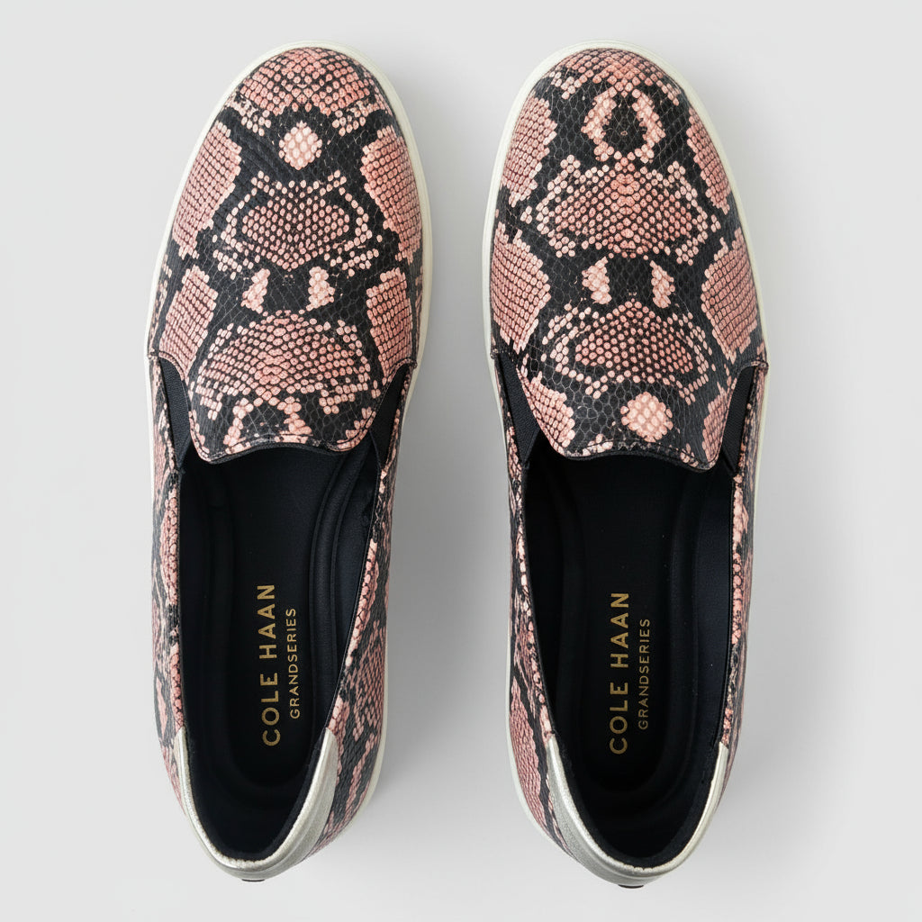 Cole Haan pink snakeskin sneakers, size 8, BRAND NEW IN BOX!