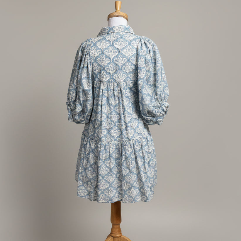 Saule Parc light blue floral dress, size XS