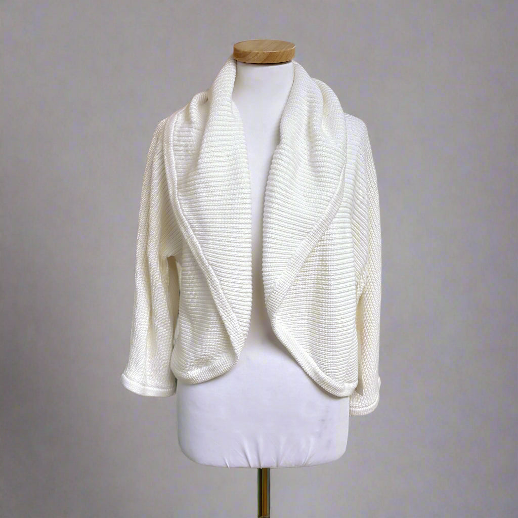 Cabi cream Half Circle Cardigan sweater, size M, NEW WITH TAGS!