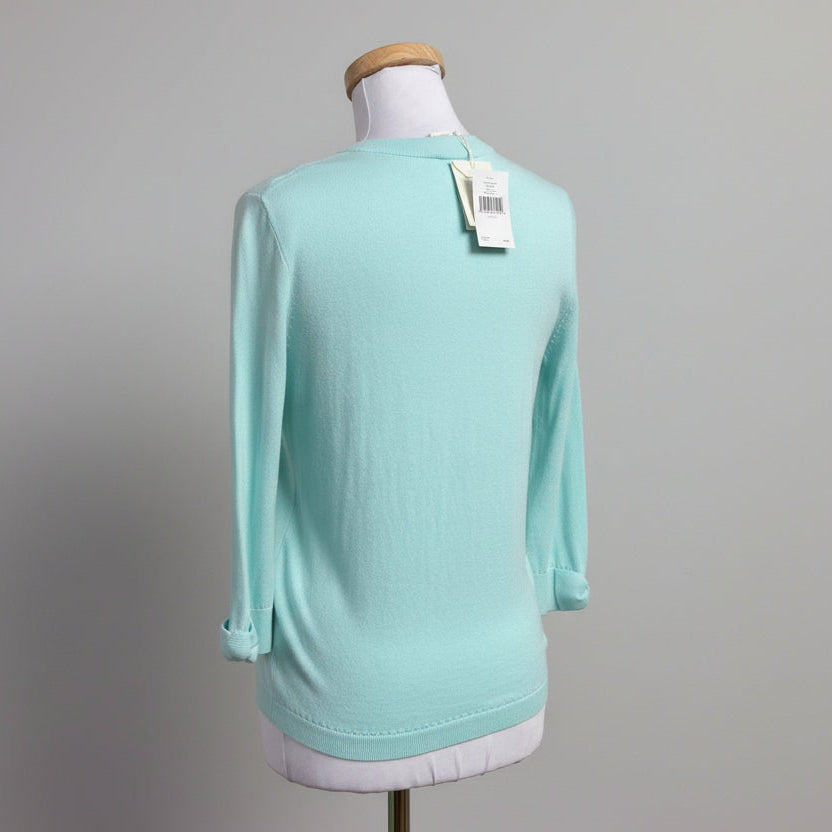 Kate Spade aqua Somerset cardigan, size S, NEW WITH TAGS!