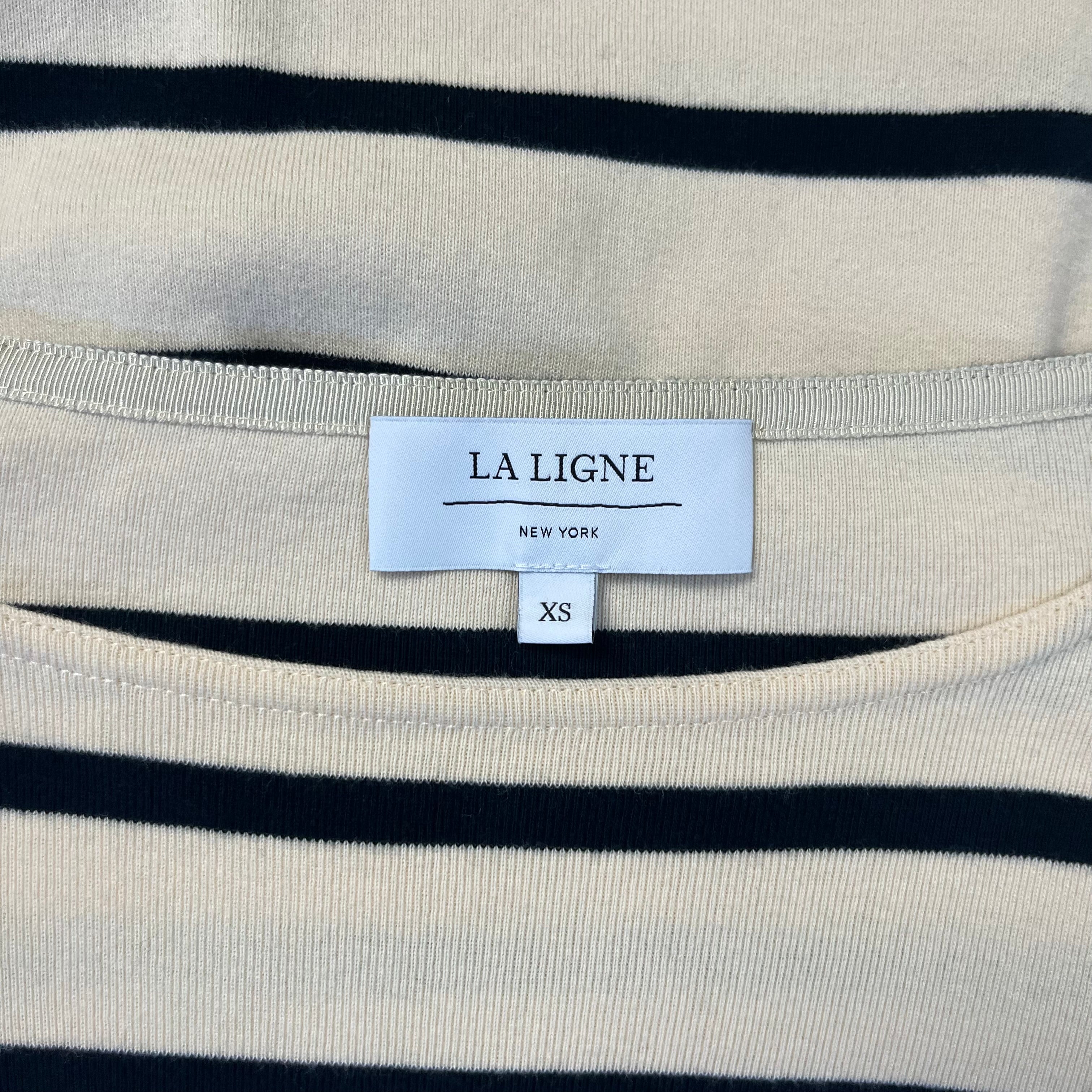 La Ligne cream and navy stripe Breton top, size XS