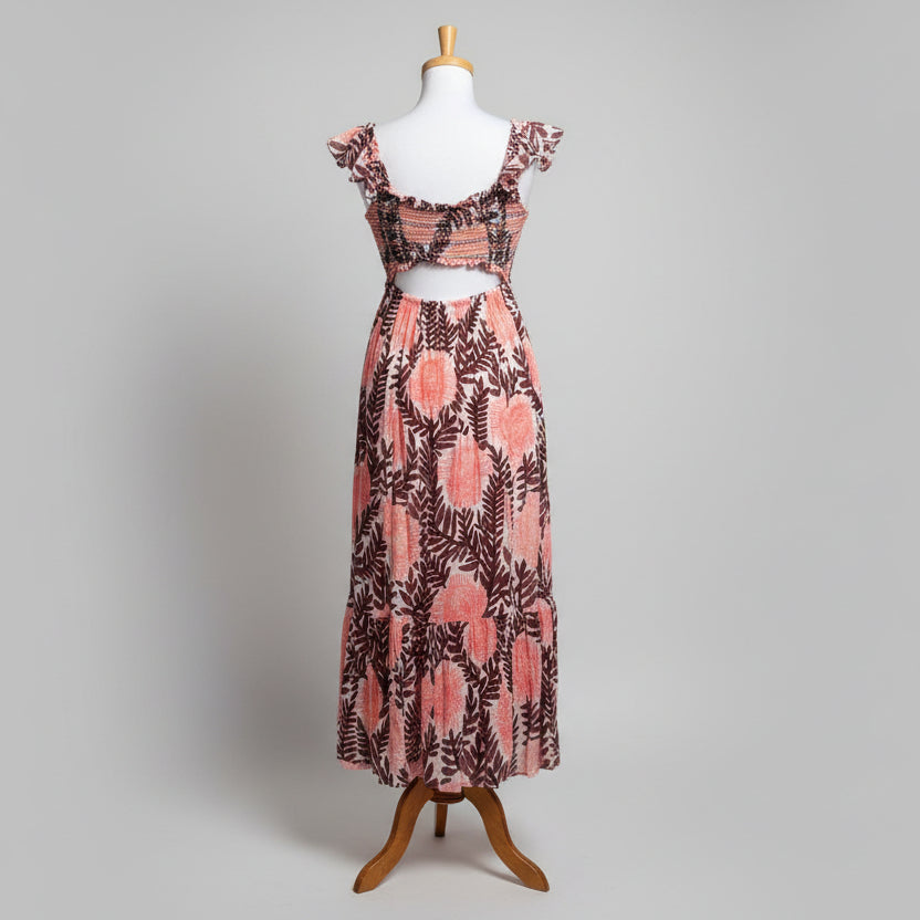 Cecila Pettersson purple and pink floral dress, size XS