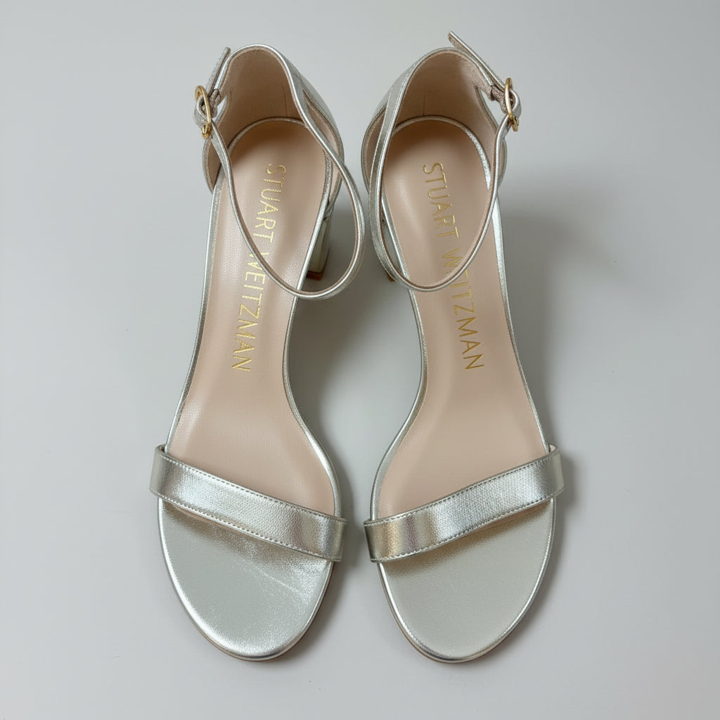 Stuart Weitzman gold sandal, size 6, NEW IN BOX!