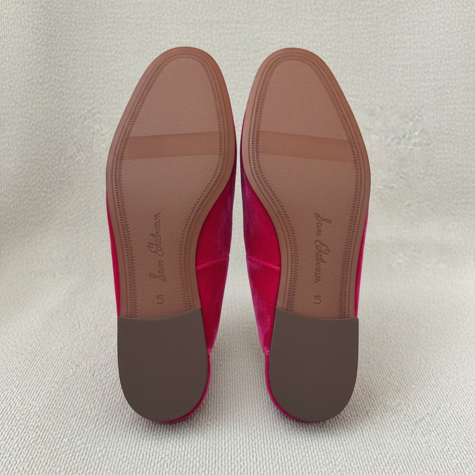 Sam Edelman fuchsia velvet Linnie slides, size 5, BRAND NEW!