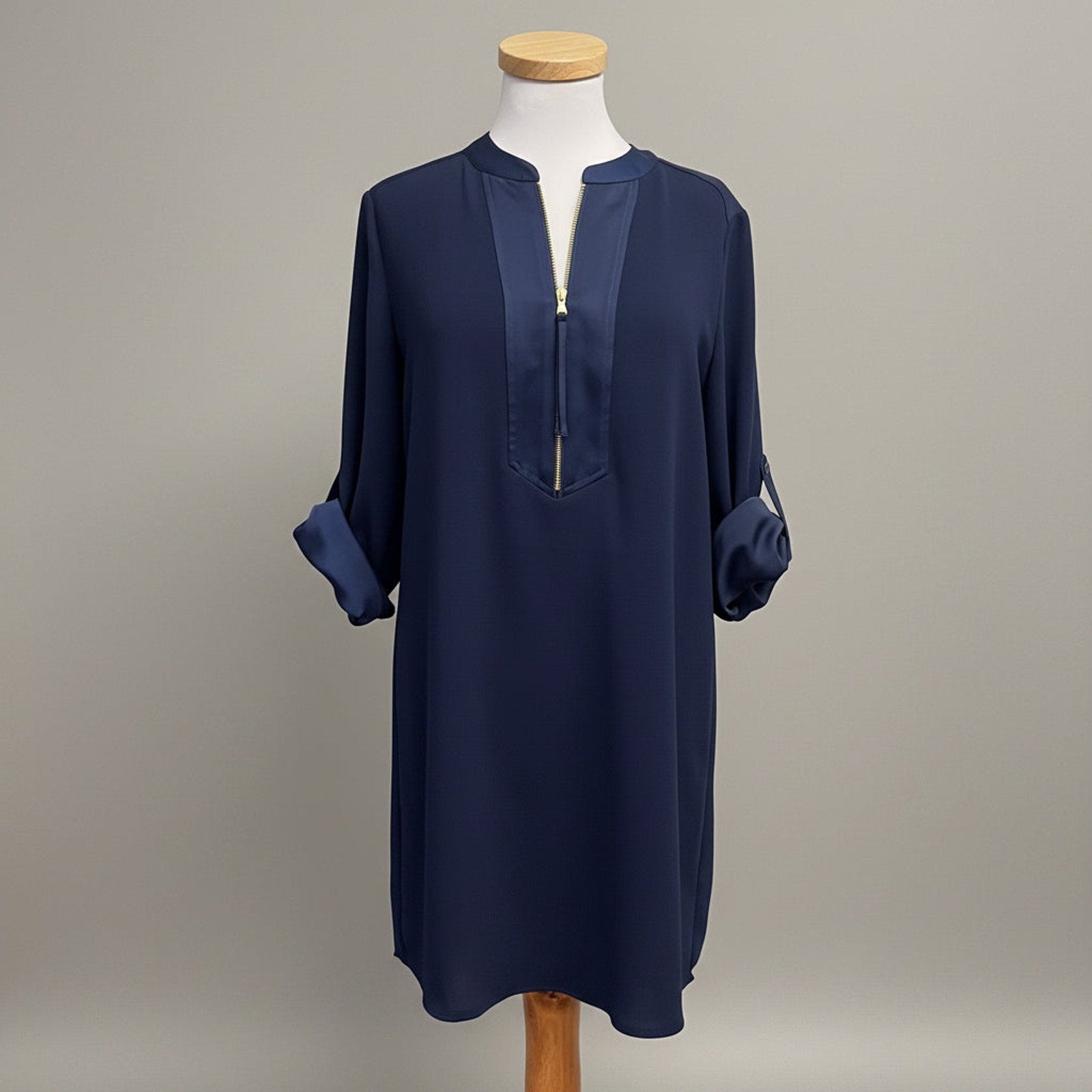 Trina Turk navy Kaiko 2 navy zip dress, size S, NEW WITH TAGS!