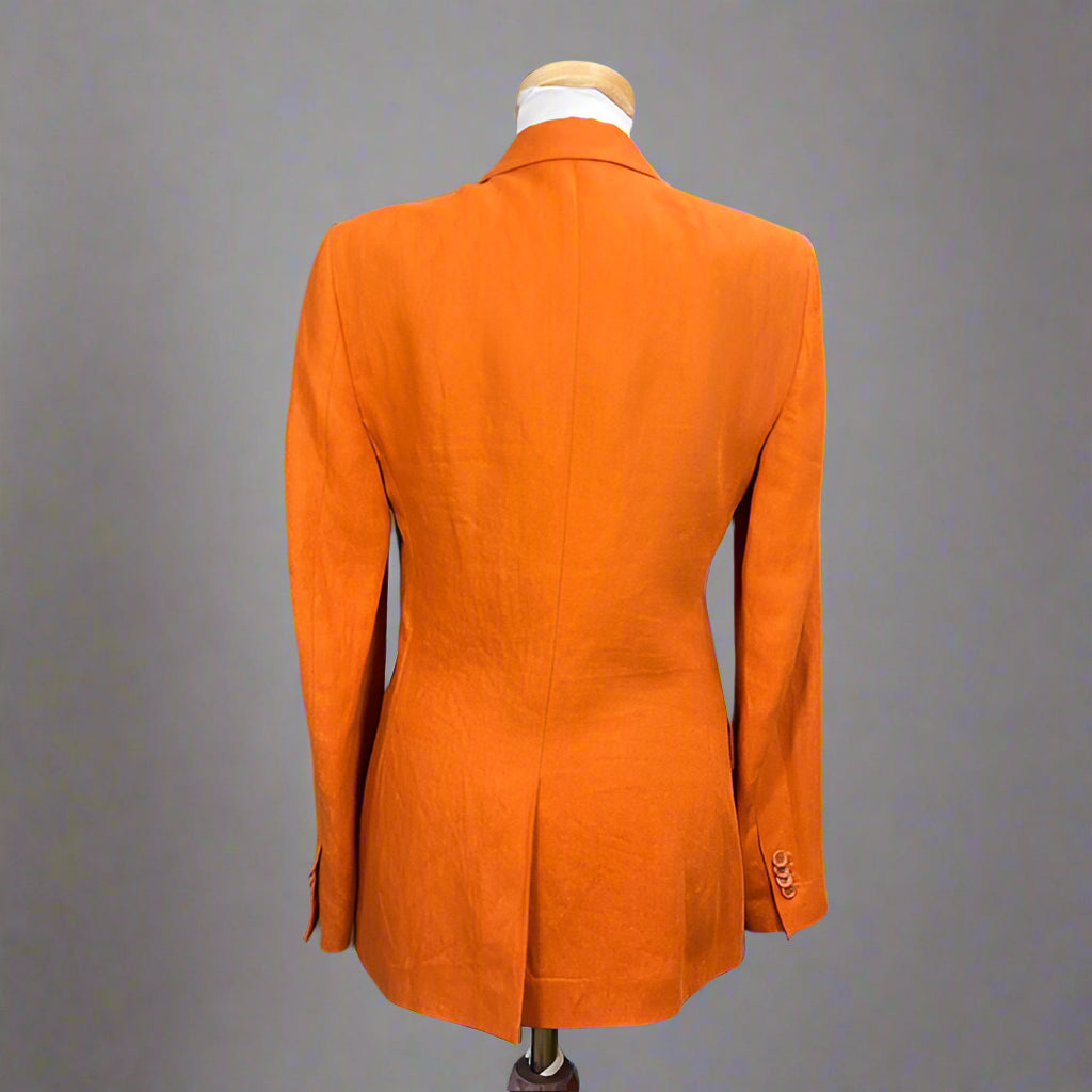 Loro Piana pumpkin linen blazer, size 40 (US 4-6)