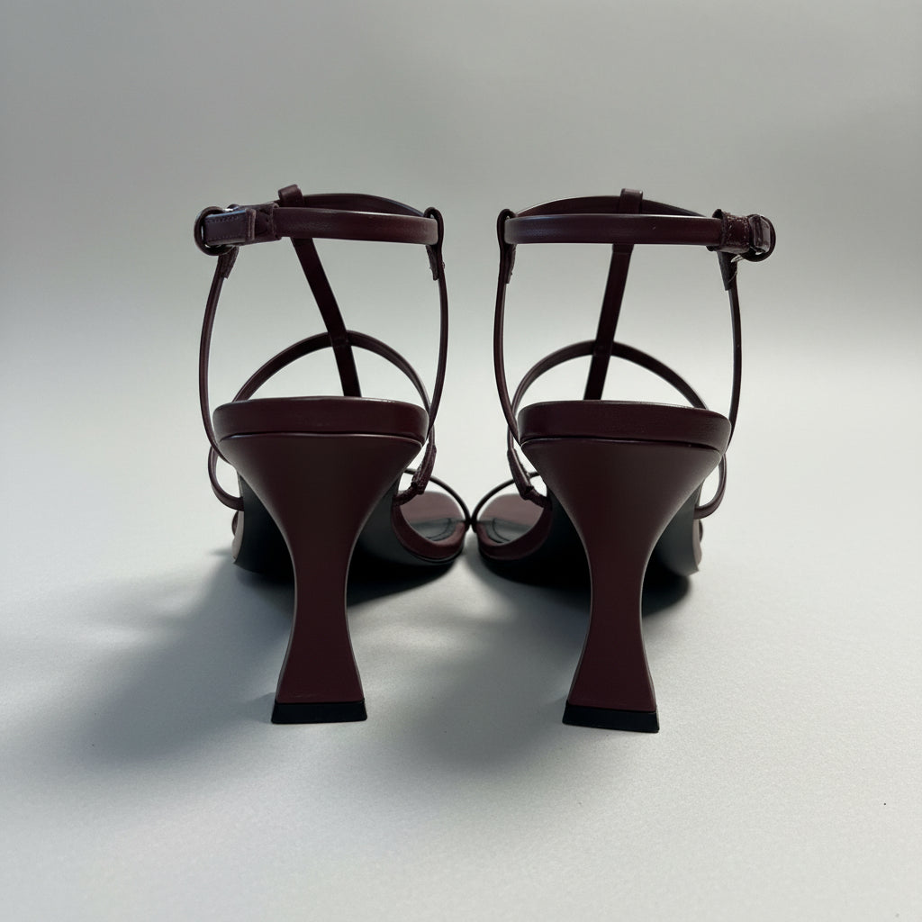 Marc Fisher brown strappy Dennie heels, size 7.5, NEW IN BOX!