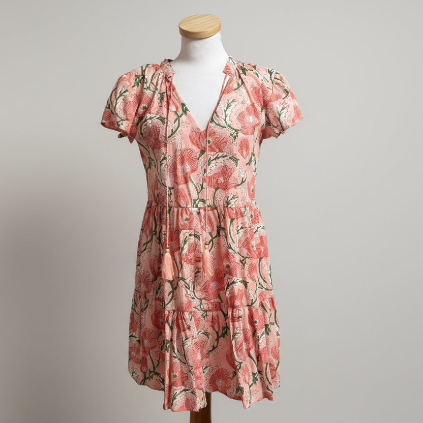 Mulberry & King pink floral dress, size S