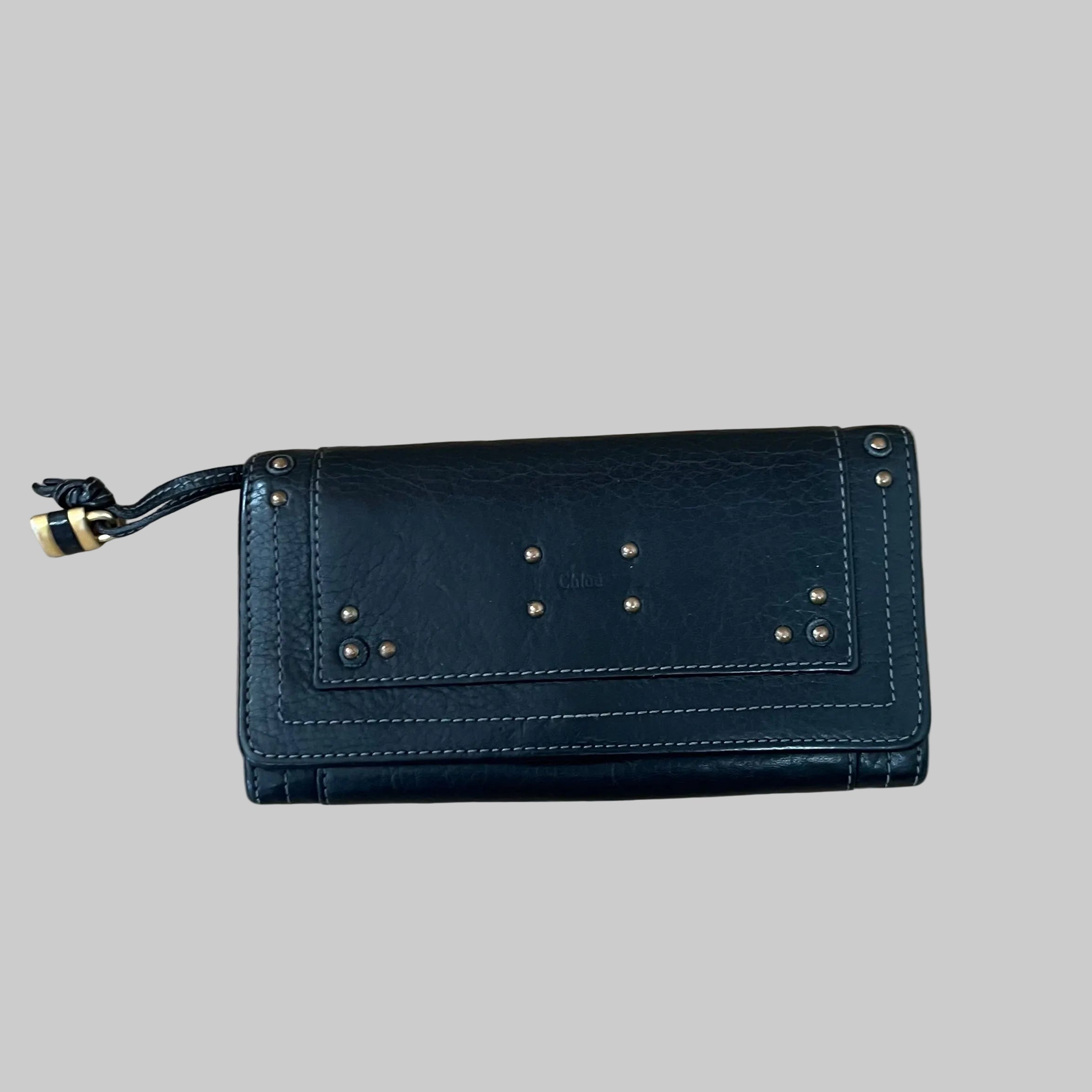 Chloe black leather Paddington wallet