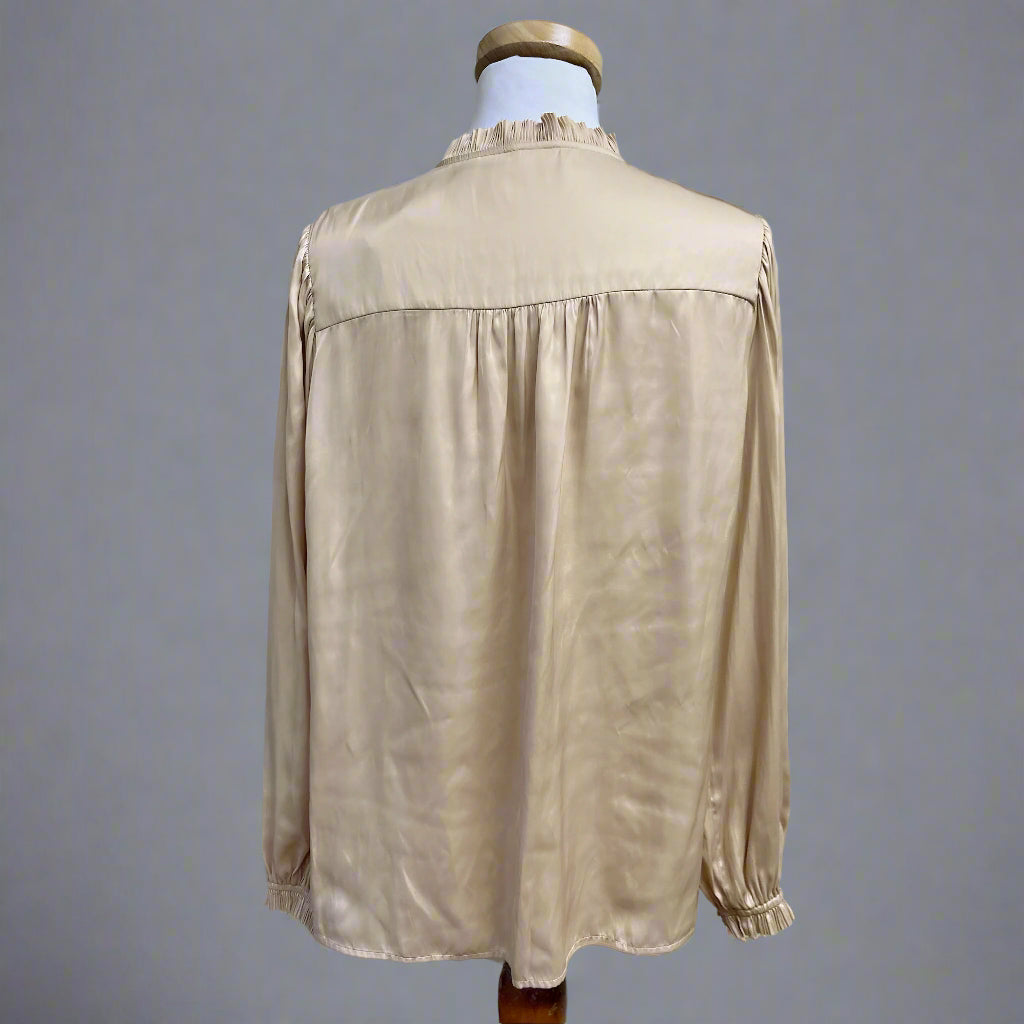 Elie Tahari khaki blouse, size S, NEW WITH TAGS!