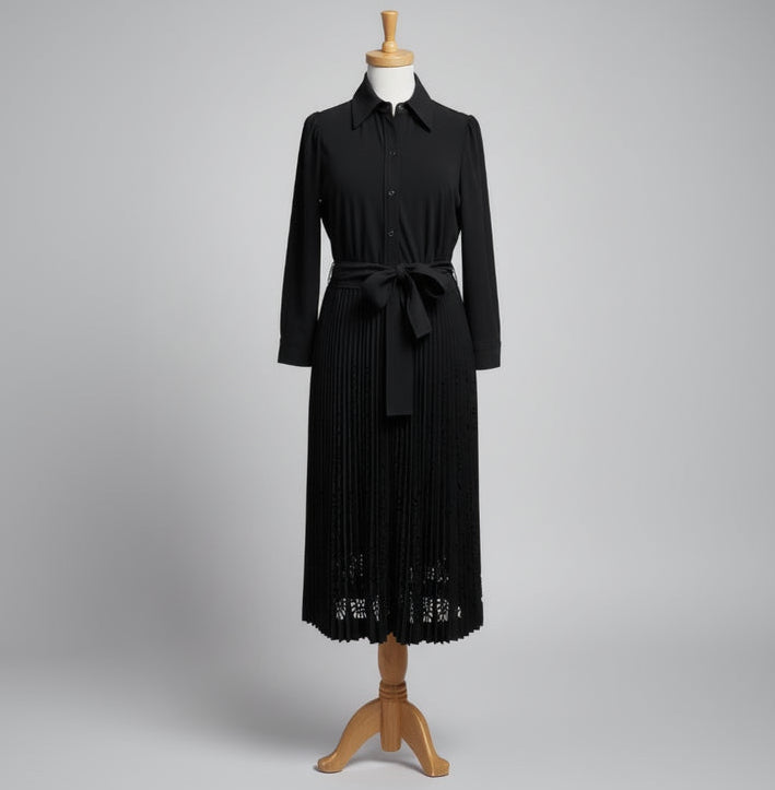 Elie Tahari black lasercut dress, size 4, NEW WITH TAGS!