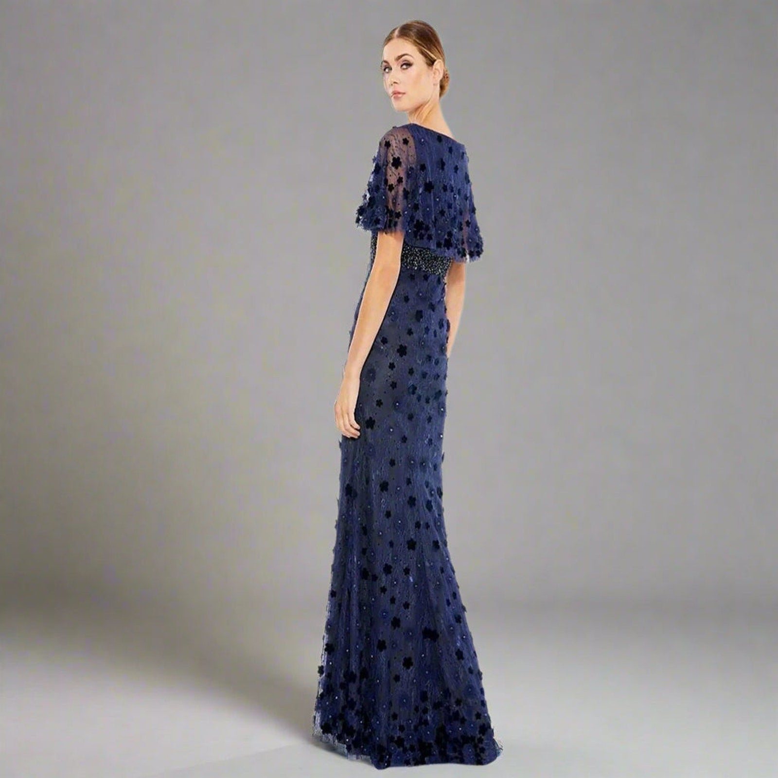 MacDuggal navy dress, size 2, NEW WITH TAGS!