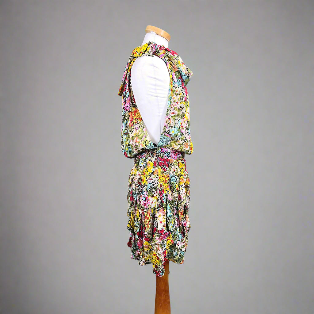 MM Couture black floral dress, size M