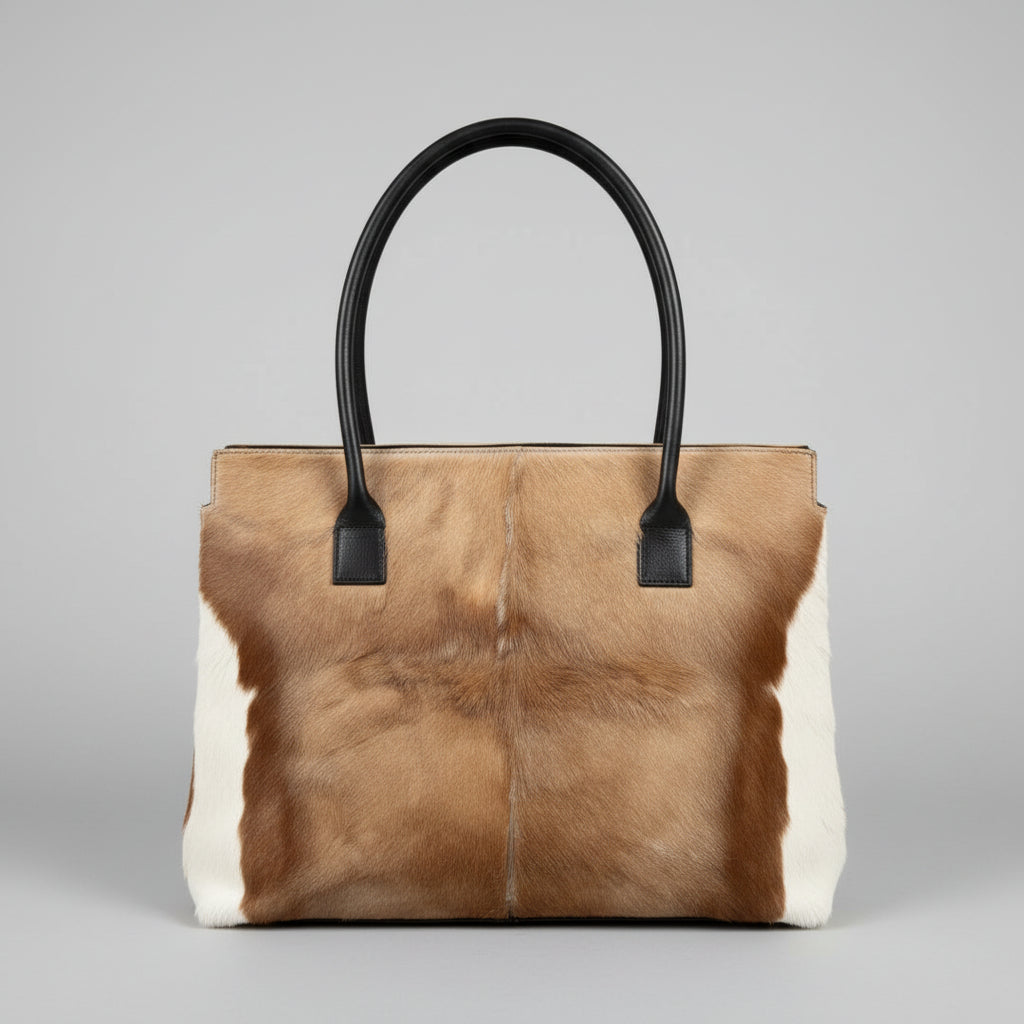 FSP Originals tan animal fur tote