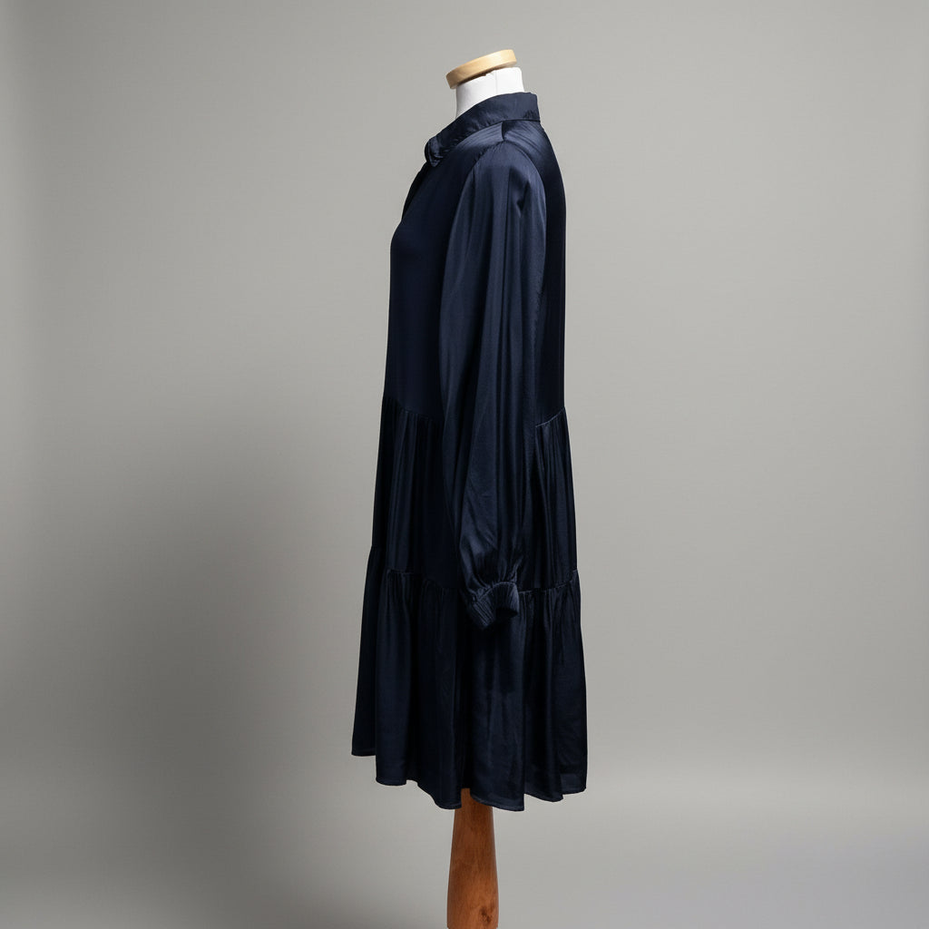 YFB navy satin dress, size S