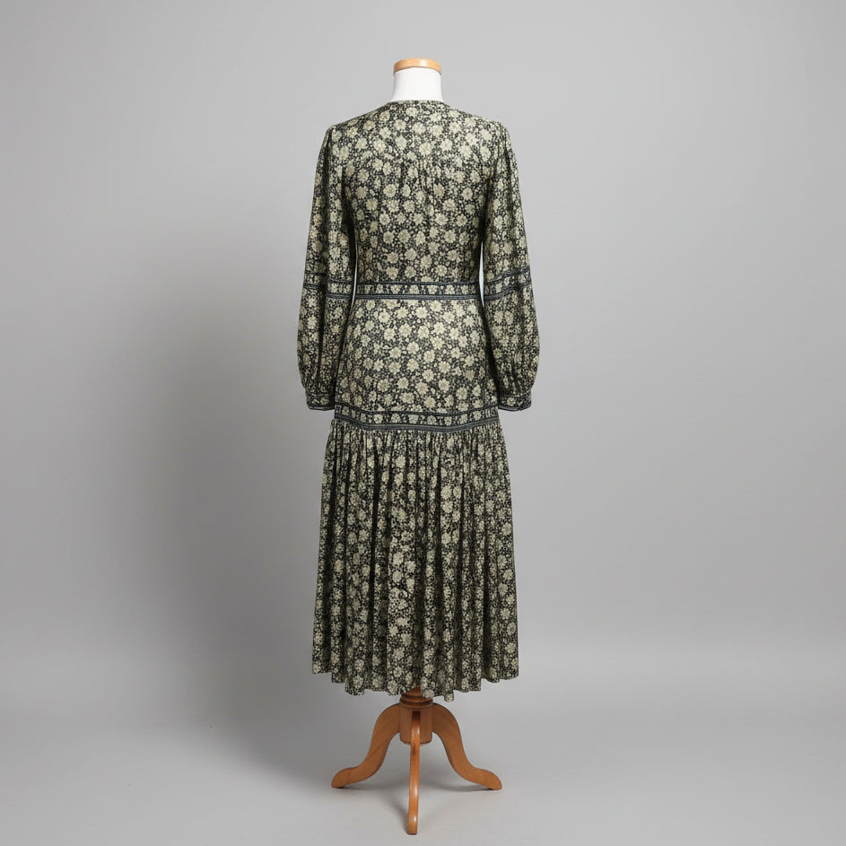Joie gray and sage green floral silk Seesila dress, size 6, NEW WITH TAGS!
