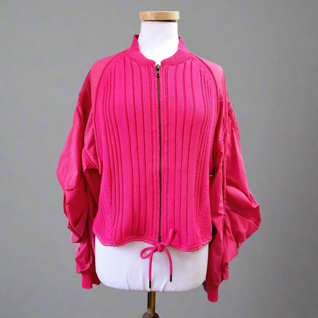 Pilcro hot pink sweater, size S