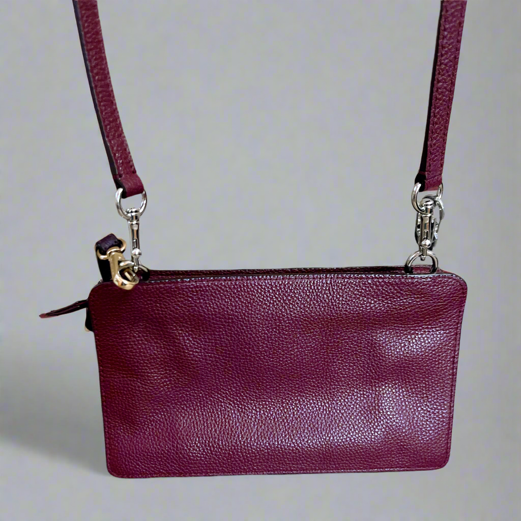 Coach burgundy leather Noa Pop Up Messenger bag