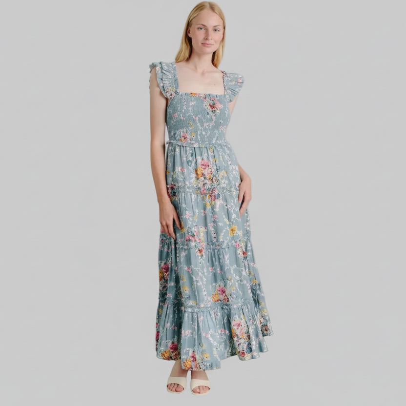 Love The Label light blue floral Gaya dress, size M, NEW WITH TAGS!