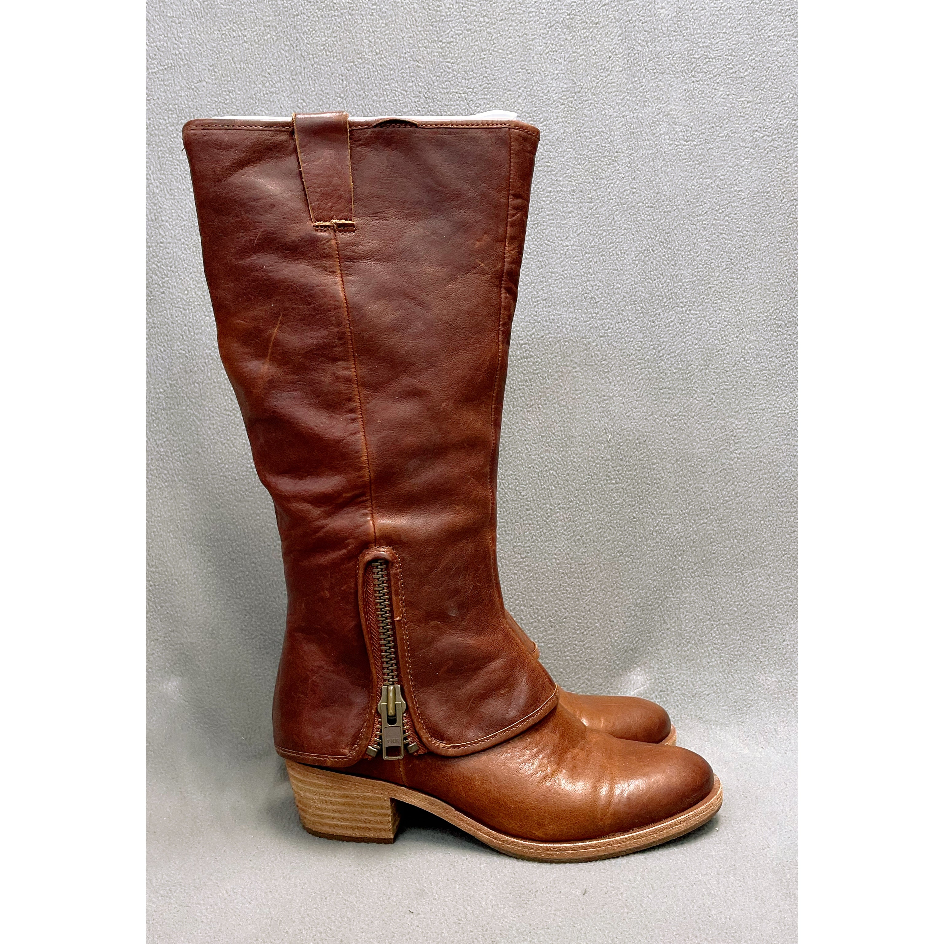 Kork-Ease brown leather Kayla II boots, size 8