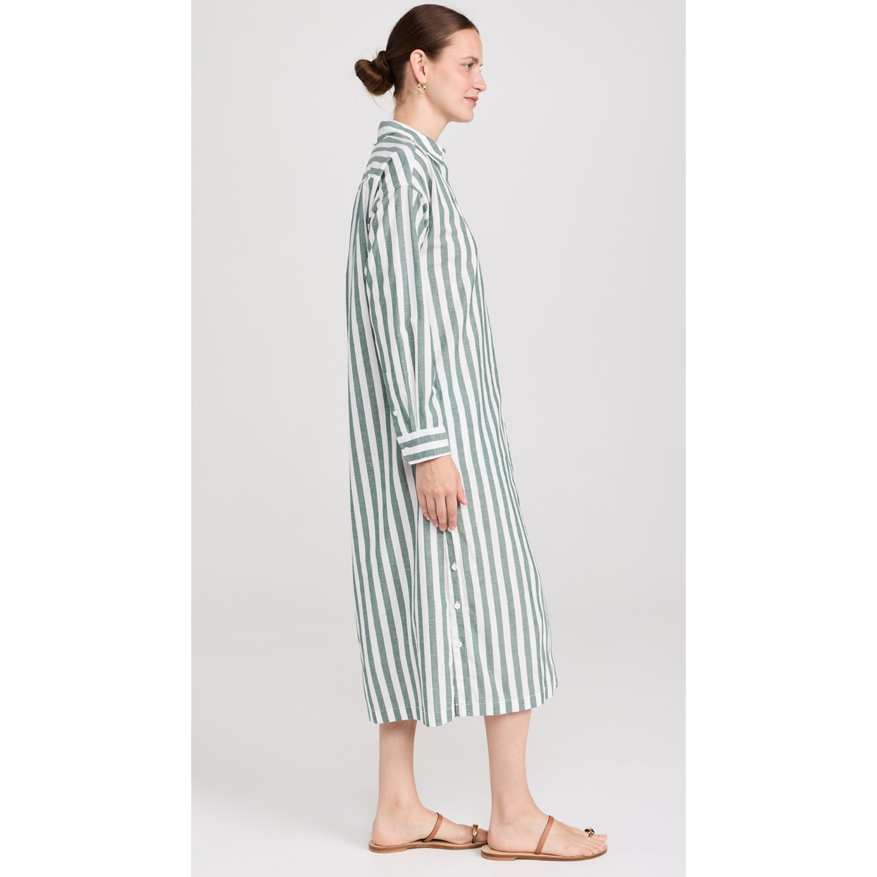 Alex Mill green stripe Kerry dress, size XS