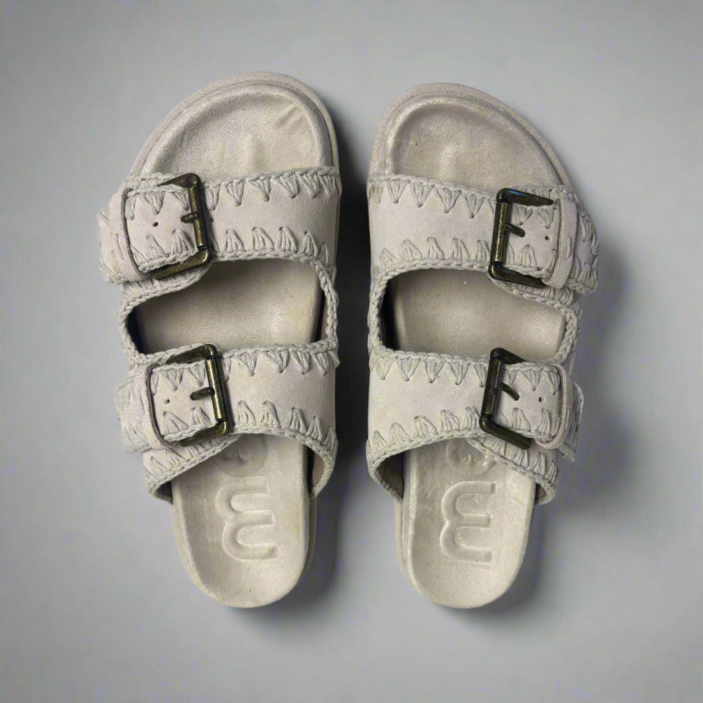 Mou beige Bio slide sandals, size 10, LIKE NEW!
