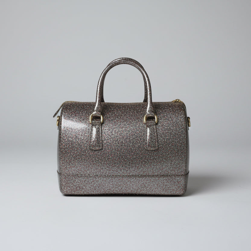 Furla gold multi-color glitter bag