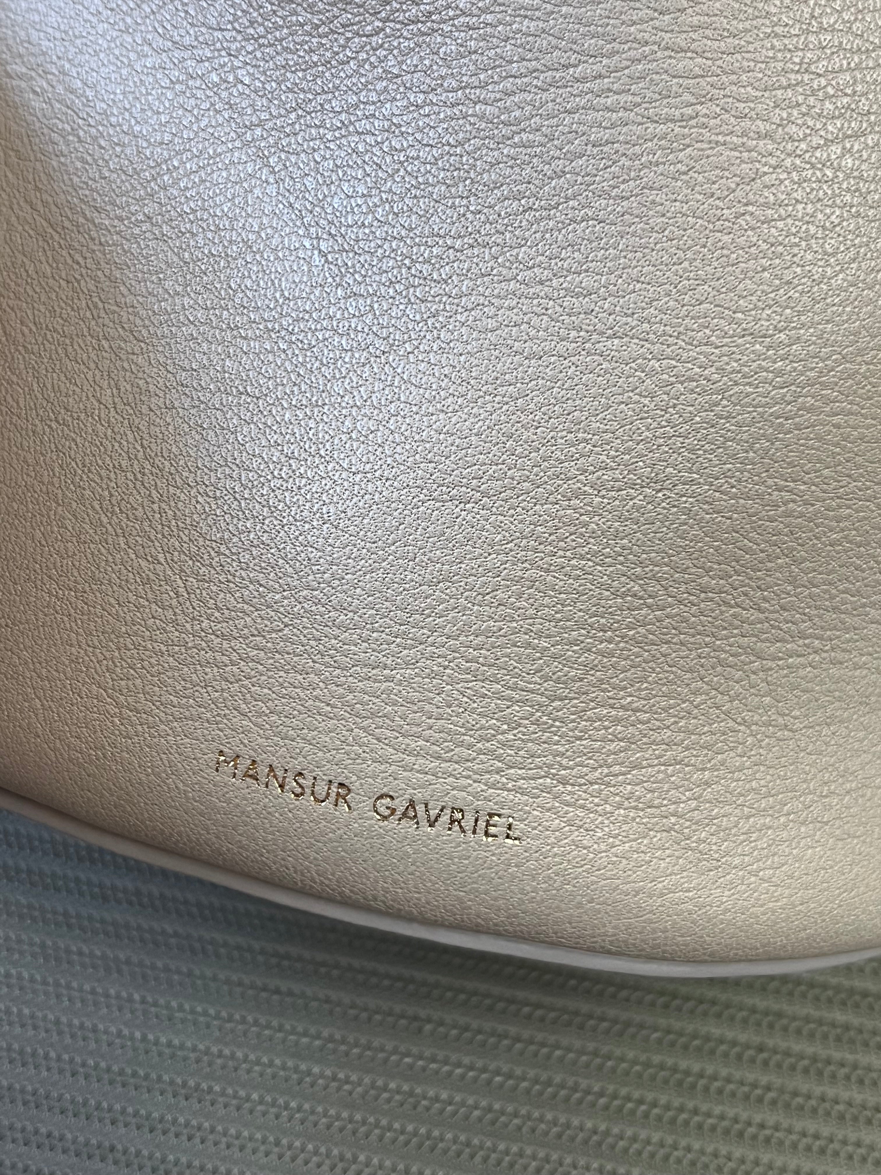 Mansur Gavriel beige leather bucket mini bag, NEW WITHOUT TAGS!