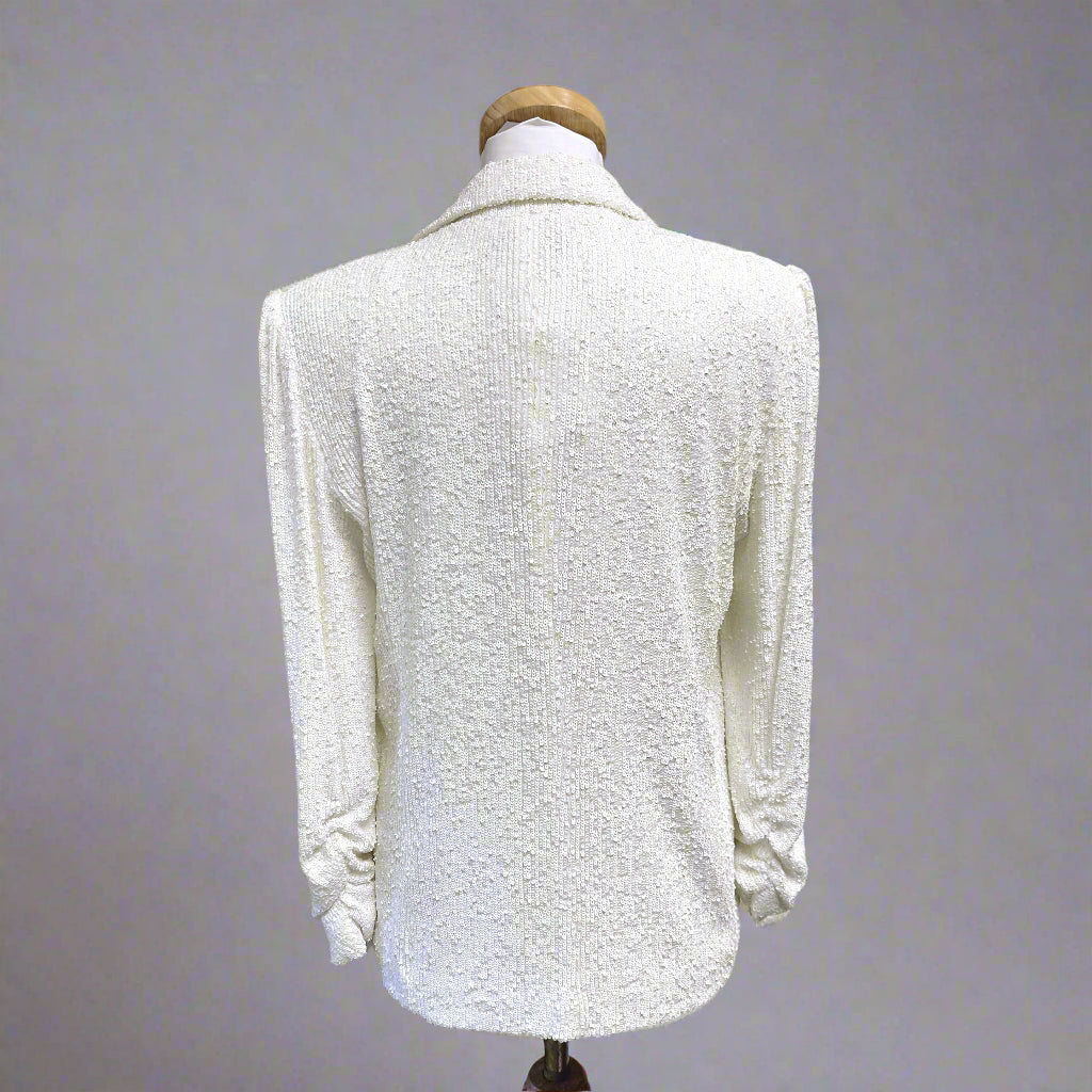Generation Love white sequin blazer, size M, NEW WITH TAGS!