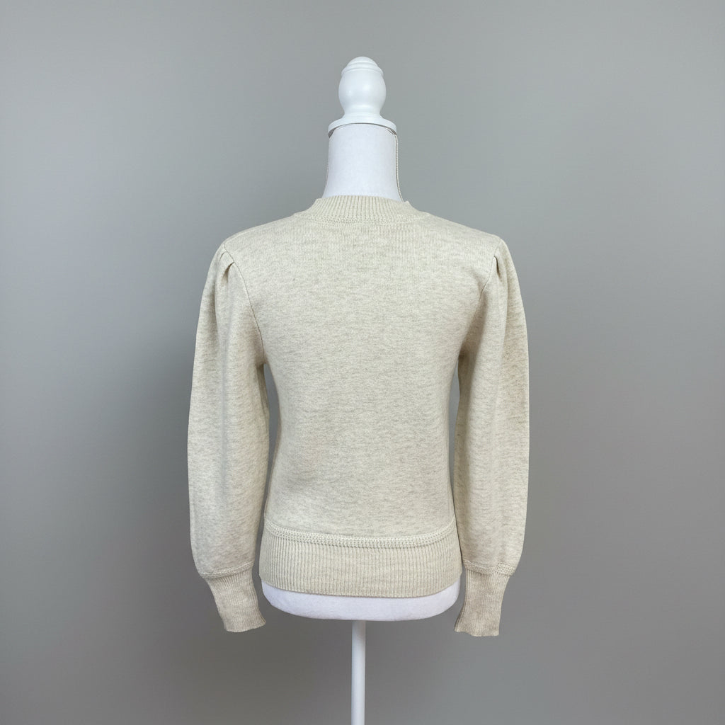 Isabel Marant Etoile cream Lucia Puffer sweater, size XS