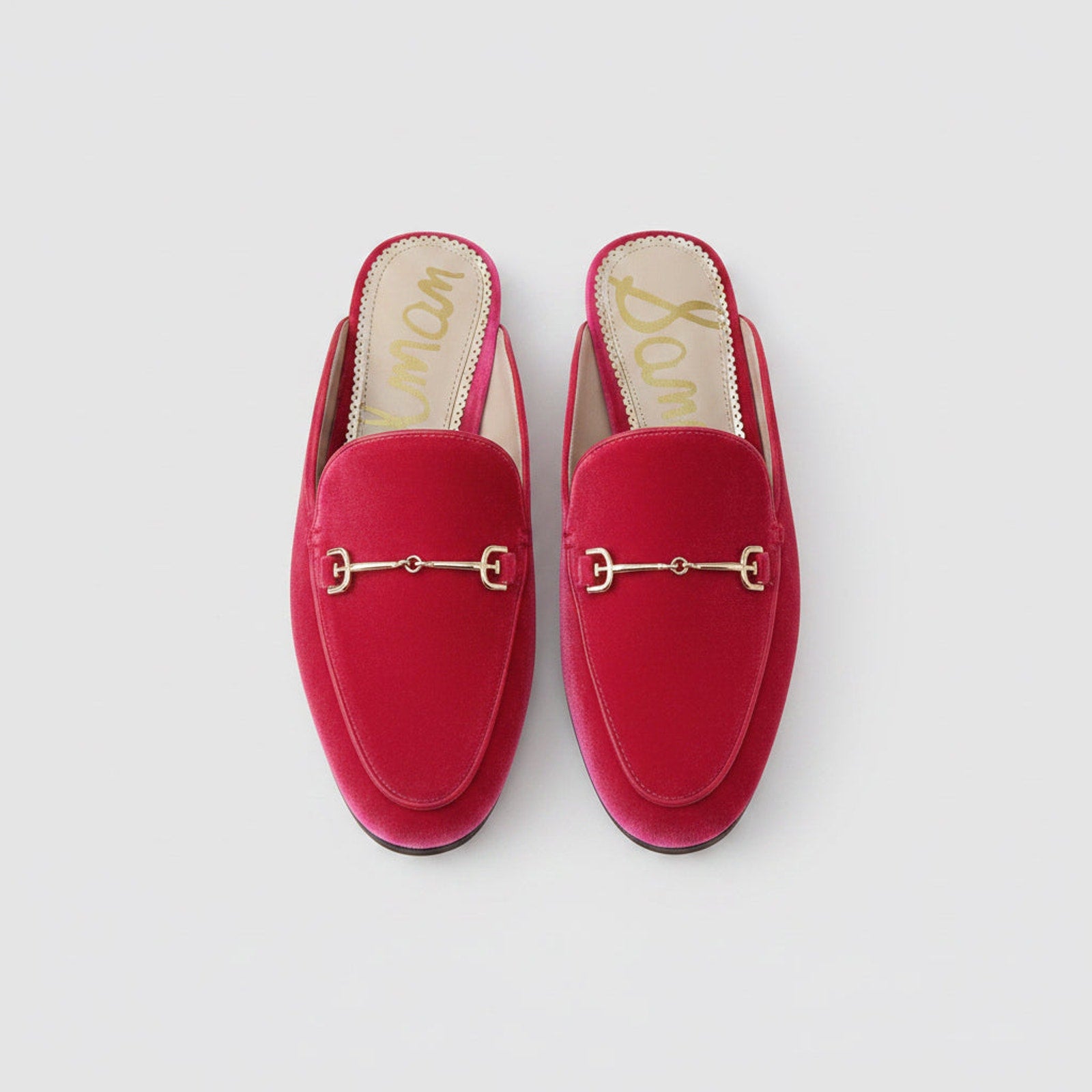 Sam Edelman fuchsia velvet Linnie slides, size 5, BRAND NEW!