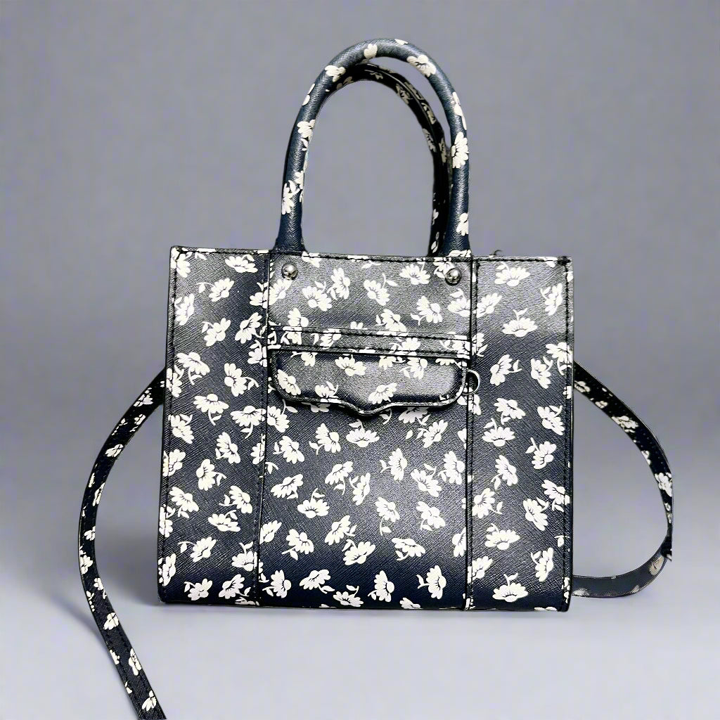Rebeca Minkoff navy floral crossbody bag