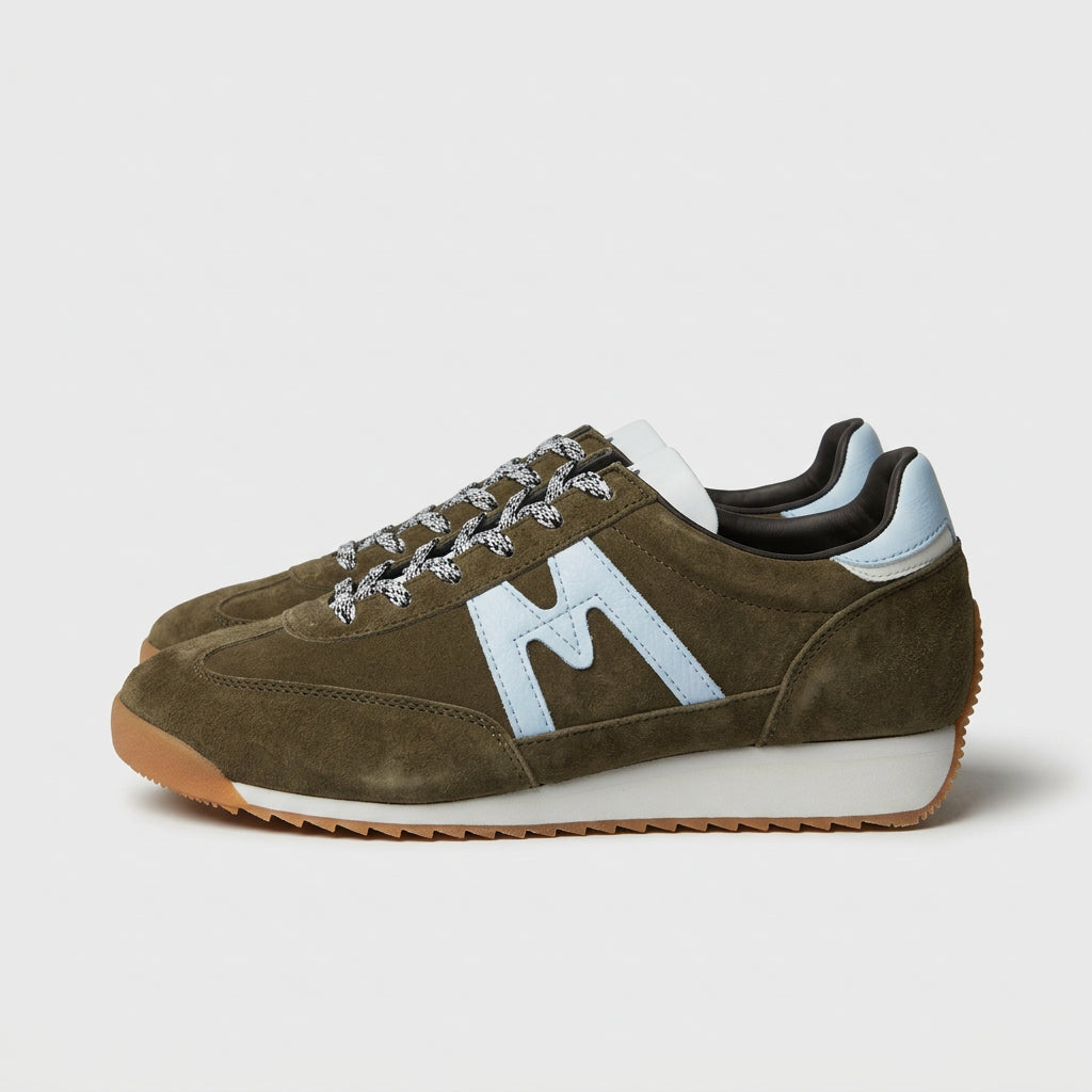 Karhu brown and light blue Mestari 76 sneakers, size 7, LIKE NEW!