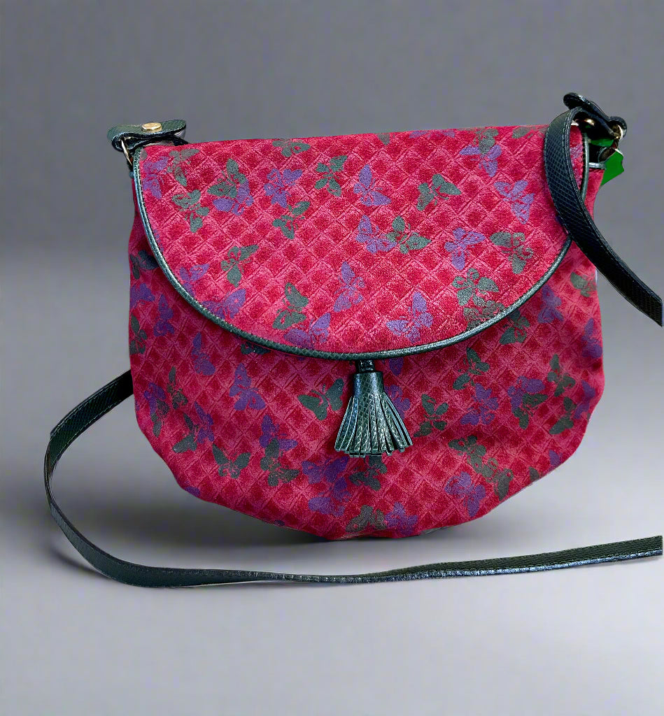 Vintage Bottega Veneta red print bag