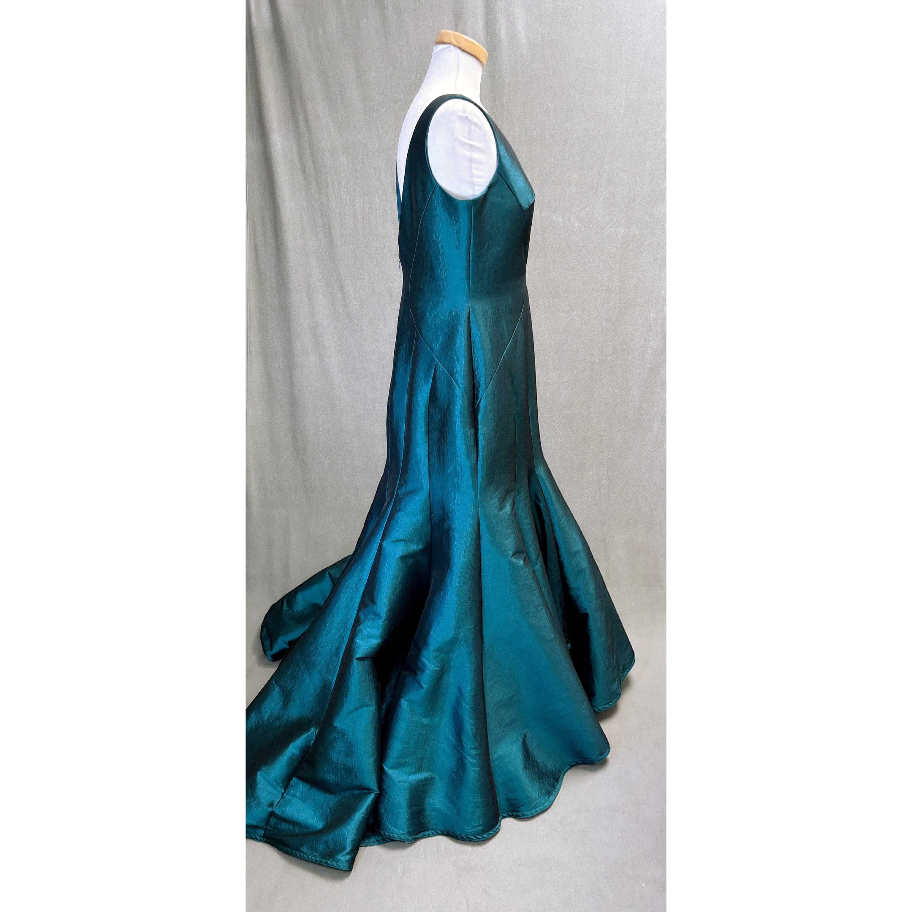 MacDuggal teal mermaid gown, size 14