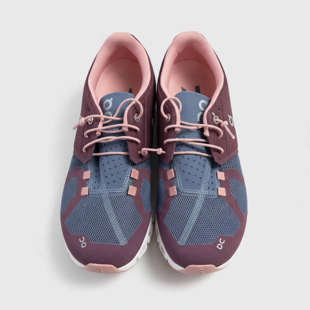 Cloud Running burgundy and blue Cloud 2 shoes, size 8