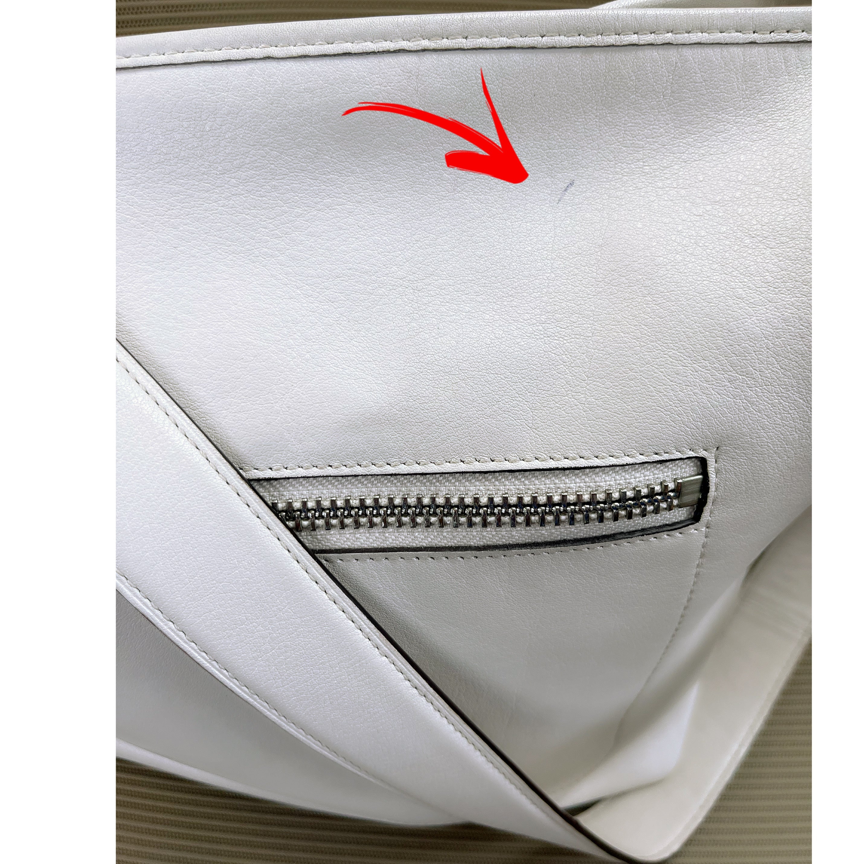 Coach bone leather bucket bag