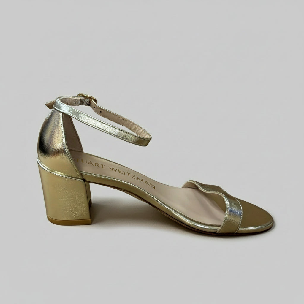 Stuart Weitzman gold sandal, size 6, NEW IN BOX!