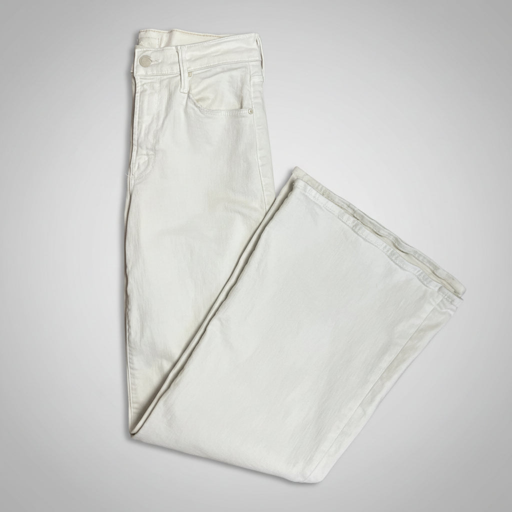 Mother cream denim wide-leg Twister Skimp jeans, size 27