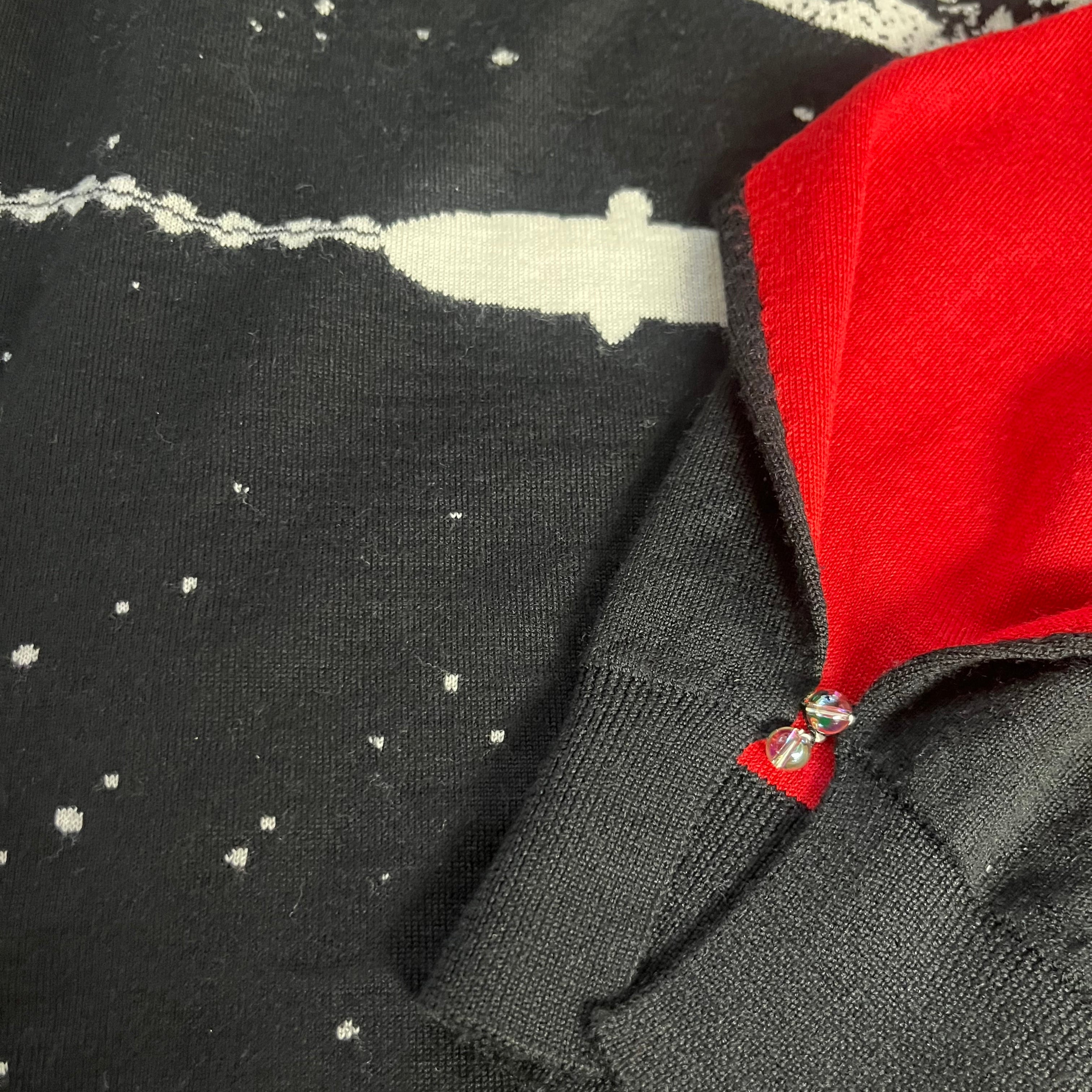 Schiaparelli black Man Ray Trust sweater with moon design, size 42 (size 10)