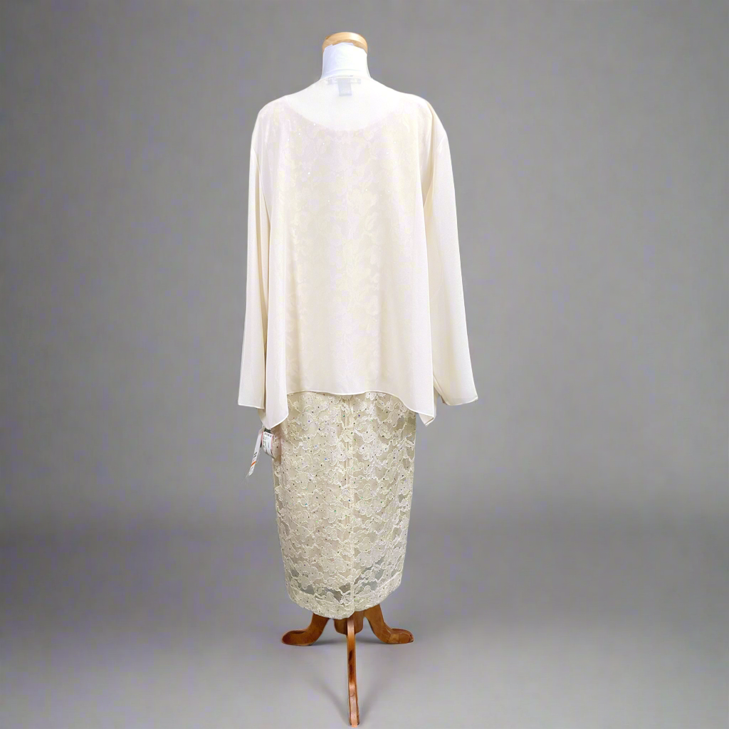 Onyx champagne dress, size 24W, NEW WITH TAGS!
