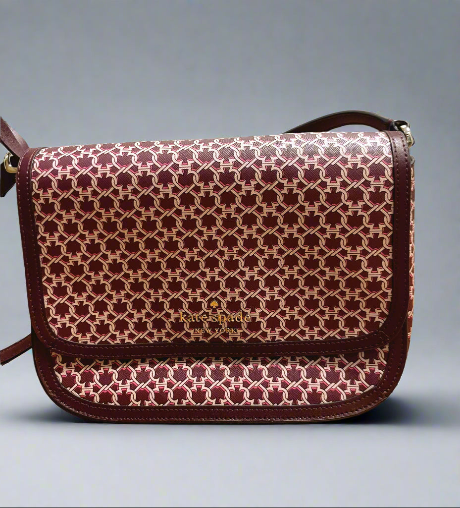 Kate Spade burgundy and pink Link shoulder bag, LIKE NEW!