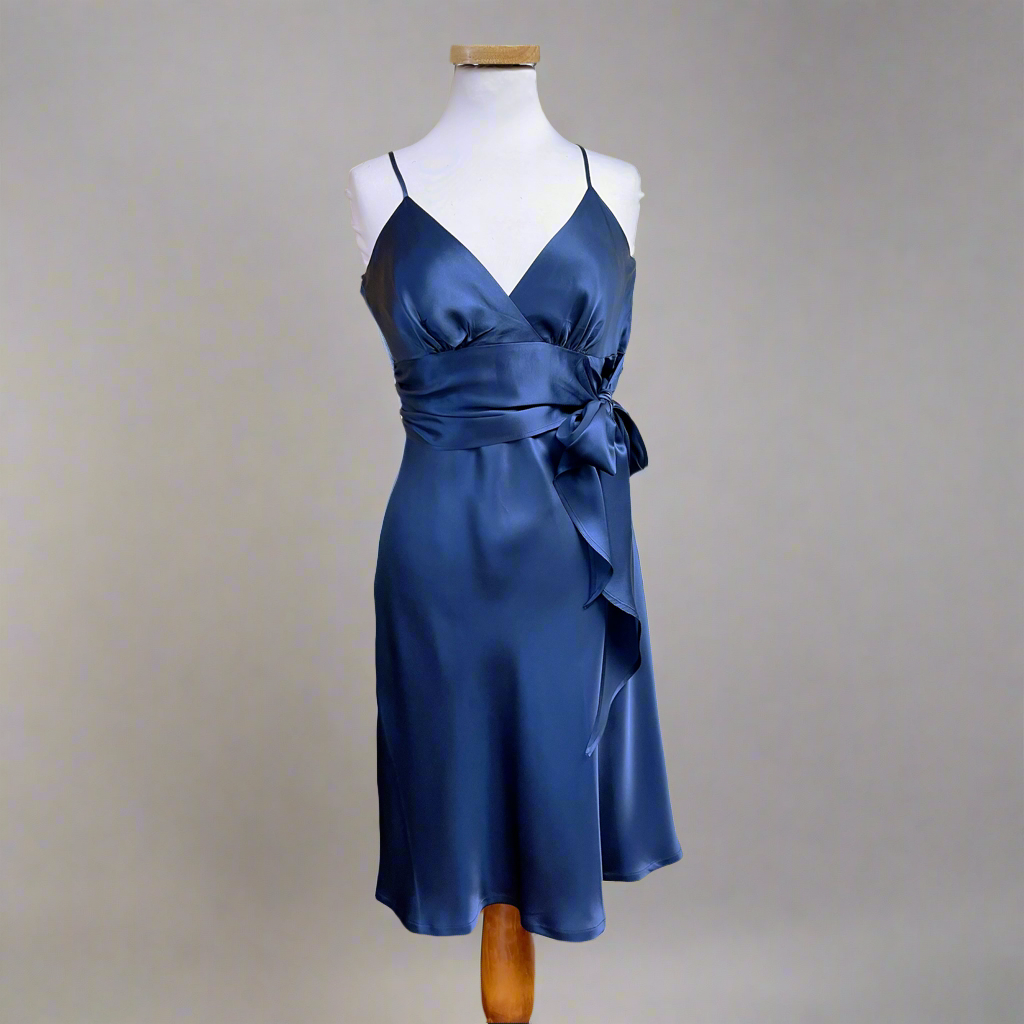 Molly New York navy satin dress, size 2