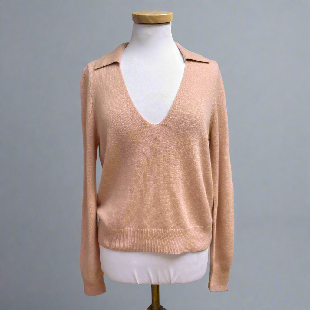 525 America blush cashmere sweater, size XS
