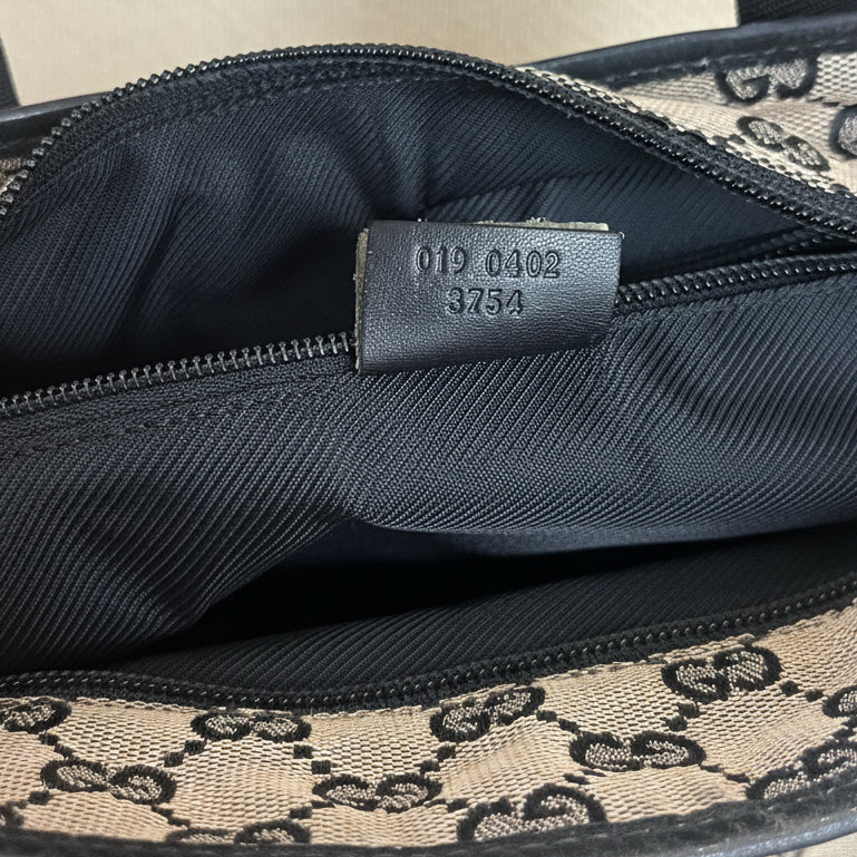 Gucci black GG logo small tote